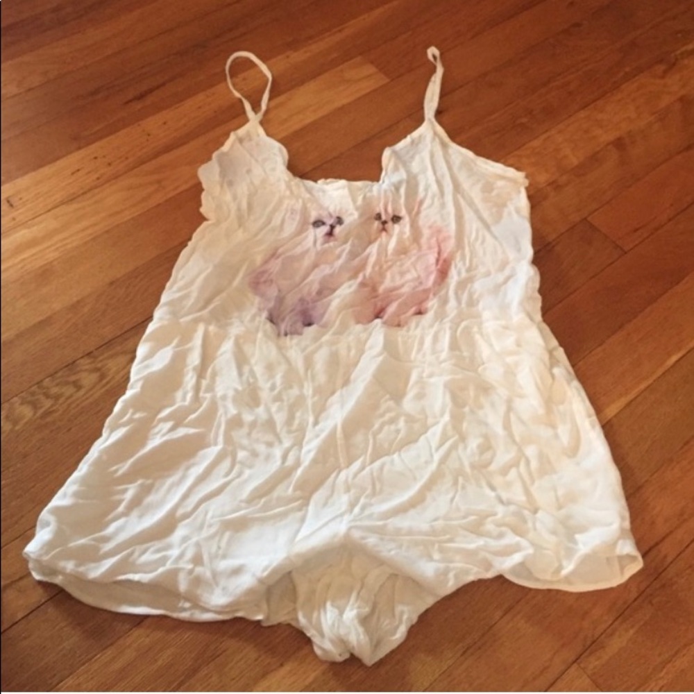 Wildfox stargazer cats romper swim coverup